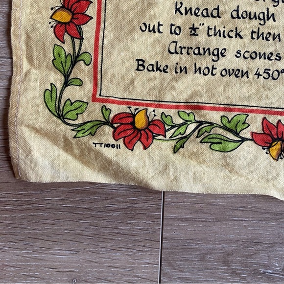 Vintage Sally Jayne Textiles all Cotton British made tea towel recipes wallhang - Picture 3 of 4